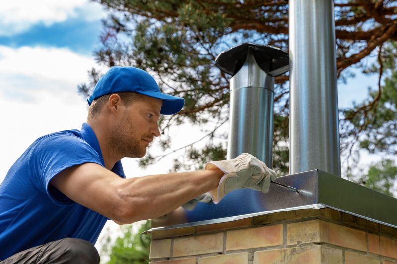 Close-up of Installed Chimney Cap